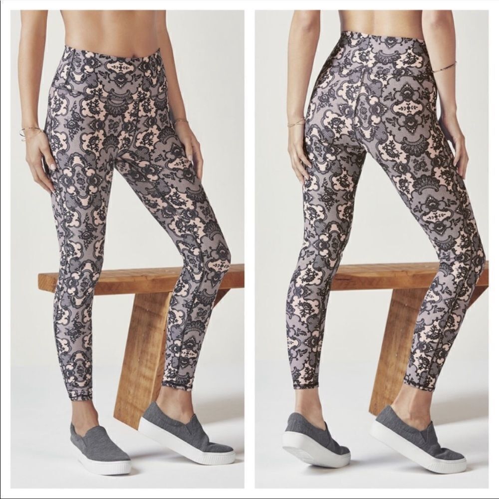 Fabletics High-Waist Printed PowerHold 7/8 Legging